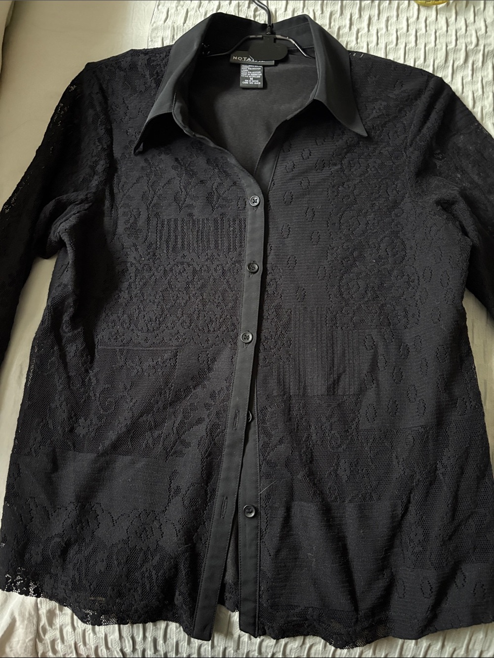 Black Lacey top Sz M